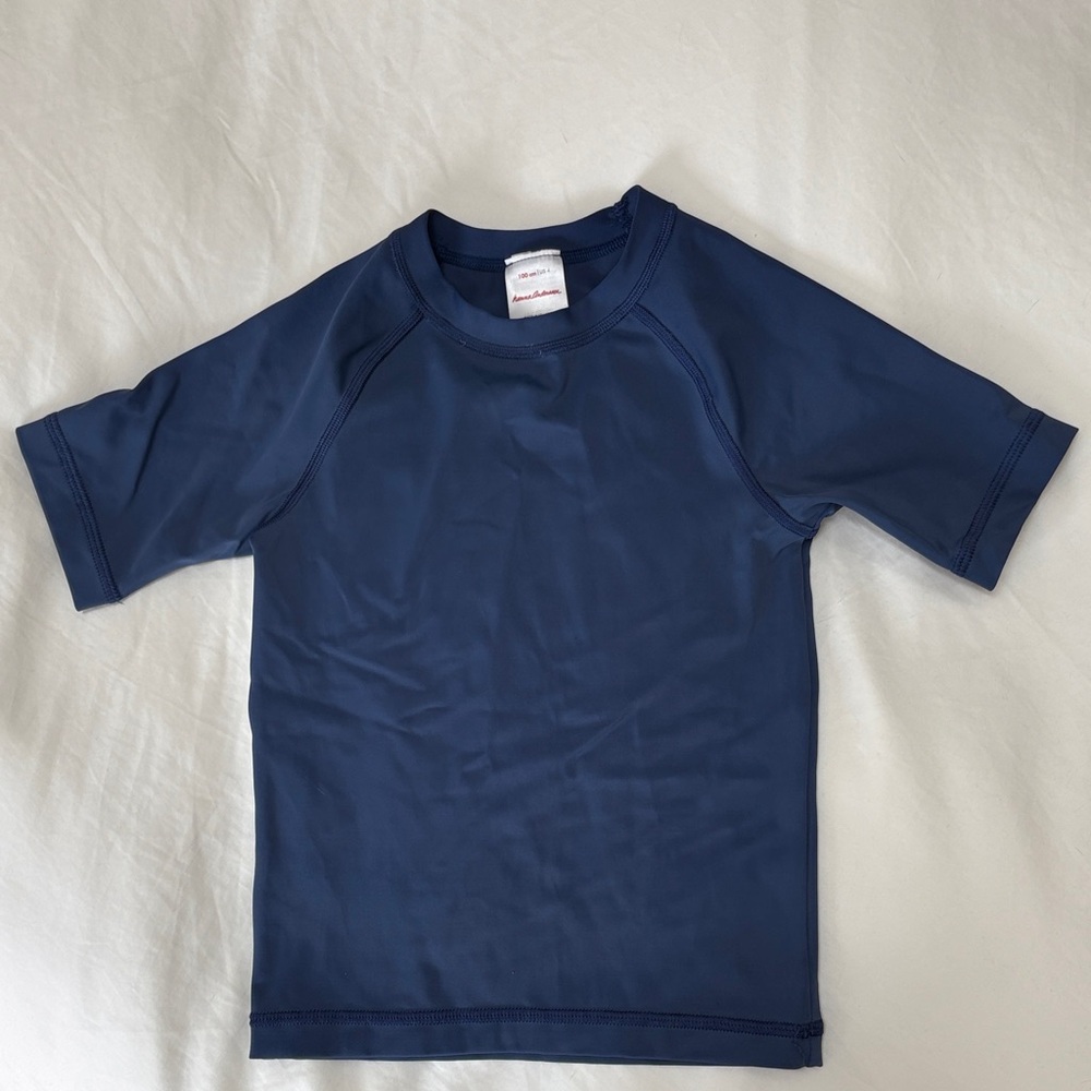 Hanna Andersson Deep Blue Kids Swim Rashguard